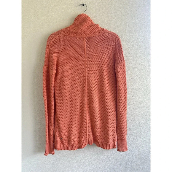 Lululemon Post Practice Cardi Knit Cardigan Coral Orange 6 - Picture 3 of 8
